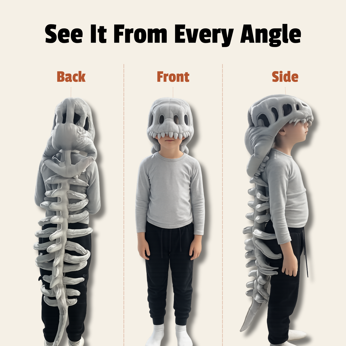 Dino Skeleton Hood